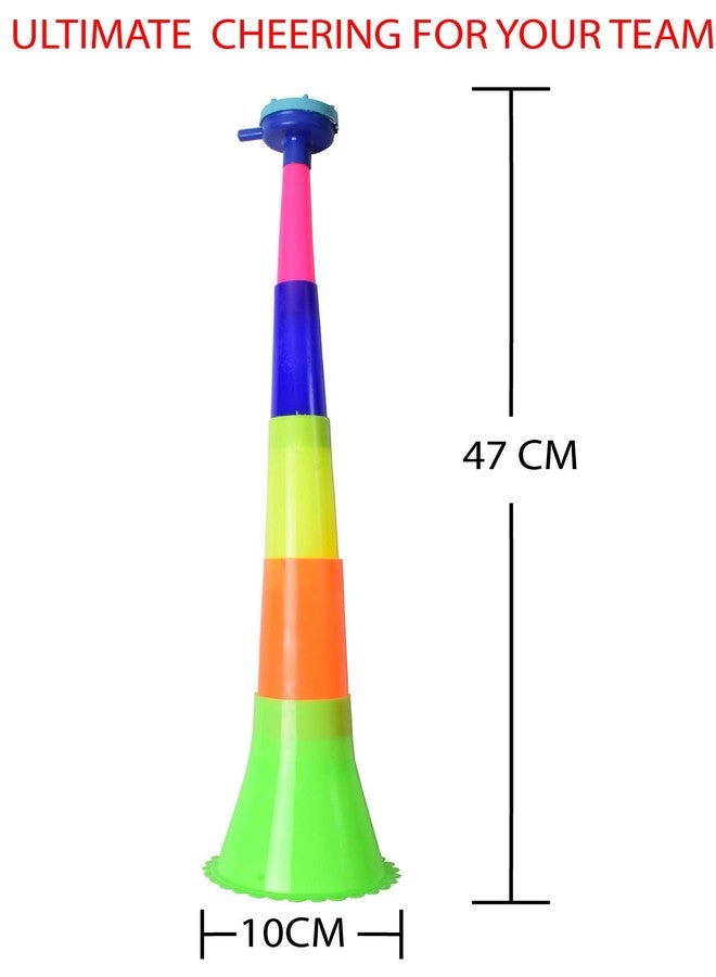 TED TECH® Trumpet Stadium Cheer Fan Folding Horn (Set of 2), (Multicolour) - Image 3